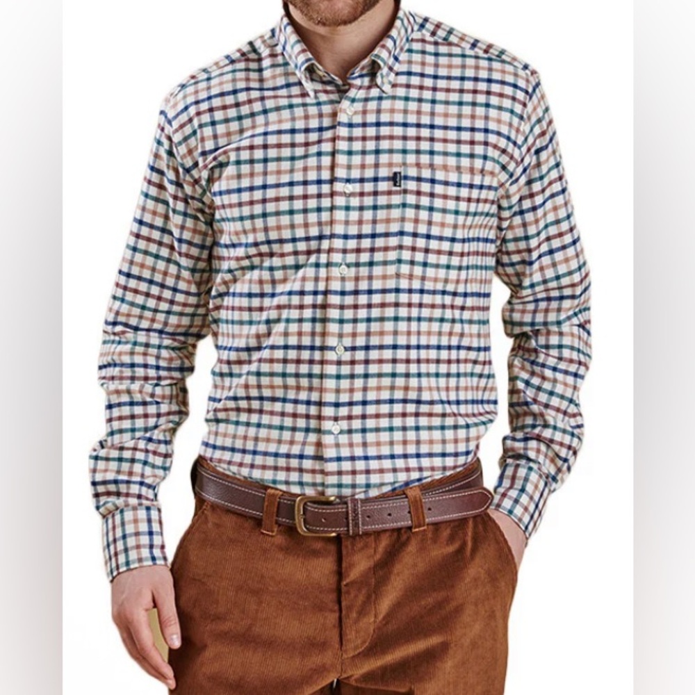 Barbour Albert Button Down Long Sleeve Men's Shirt - NWT - Size XXL